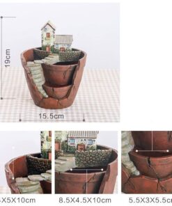ANTIQUE LOOK LAYER POT Code-Resin-5F1