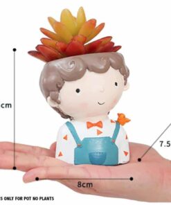 CUTE GIRL RESIN POT Code-Resin-7W1